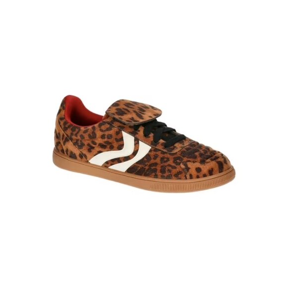 Madden Shoes - Madden NYC Women's Fold Over Sneakers, Size 9, Leopard, Flat, Round Toe, Brown
